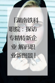 湖南铁科职院：探访专精特新企业 解码职业新图景